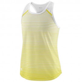 Женский топ Wilson Team Striped Tank (Yellow/White) для большого тенниса